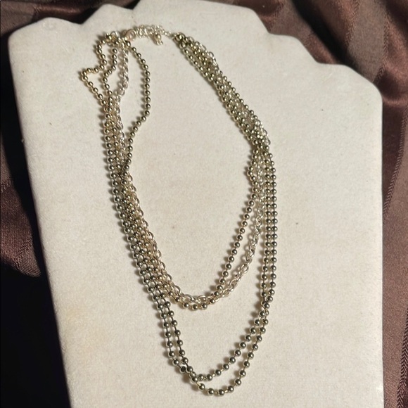 Gold Layered Necklace with Intricate Beads - Picture 4 of 4